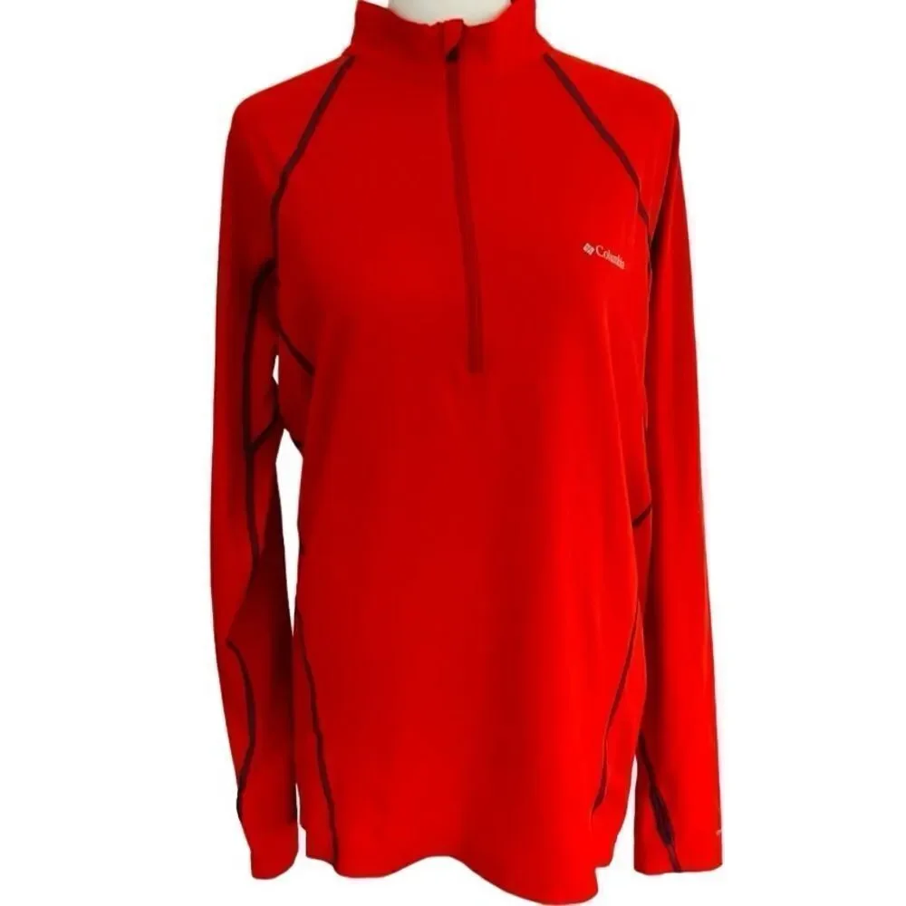 COLUMBIA Mens Orange Half Zip
Performance Omni Heat Midweight
Baselayer Large